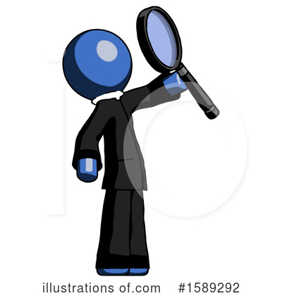Royalty-Free (RF) Blue Design Mascot Clipart Illustration by Leo Blanchette - Stock Sample #1589292