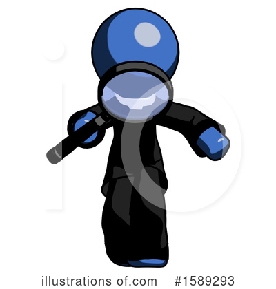 Royalty-Free (RF) Blue Design Mascot Clipart Illustration by Leo Blanchette - Stock Sample #1589293