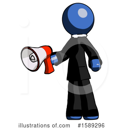 Royalty-Free (RF) Blue Design Mascot Clipart Illustration by Leo Blanchette - Stock Sample #1589296