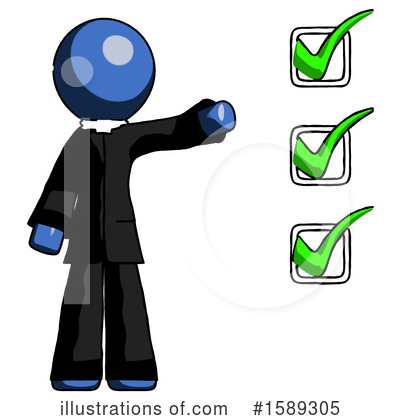 Royalty-Free (RF) Blue Design Mascot Clipart Illustration by Leo Blanchette - Stock Sample #1589305