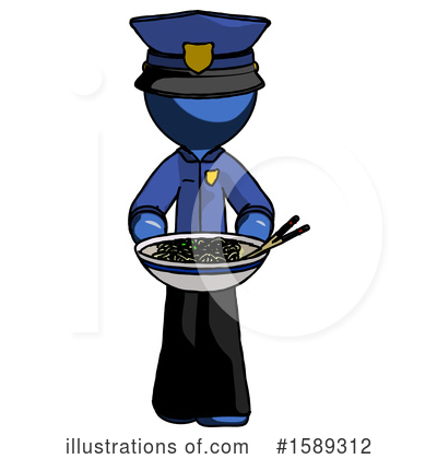 Royalty-Free (RF) Blue Design Mascot Clipart Illustration by Leo Blanchette - Stock Sample #1589312