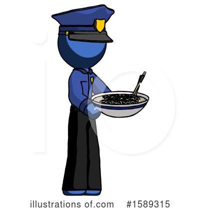 Royalty-Free (RF) Blue Design Mascot Clipart Illustration by Leo Blanchette - Stock Sample #1589315