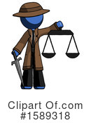 Blue Design Mascot Clipart #1589318 by Leo Blanchette