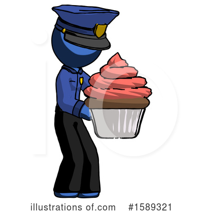 Royalty-Free (RF) Blue Design Mascot Clipart Illustration by Leo Blanchette - Stock Sample #1589321