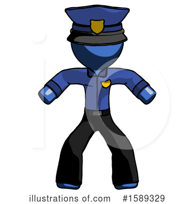 Royalty-Free (RF) Blue Design Mascot Clipart Illustration by Leo Blanchette - Stock Sample #1589329