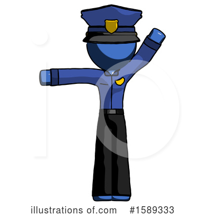 Royalty-Free (RF) Blue Design Mascot Clipart Illustration by Leo Blanchette - Stock Sample #1589333