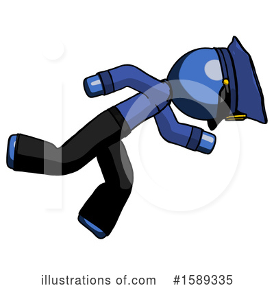 Royalty-Free (RF) Blue Design Mascot Clipart Illustration by Leo Blanchette - Stock Sample #1589335