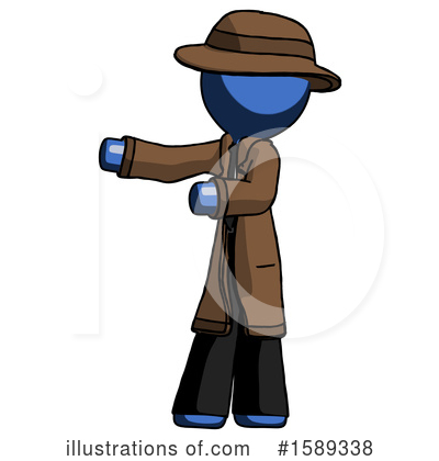 Royalty-Free (RF) Blue Design Mascot Clipart Illustration by Leo Blanchette - Stock Sample #1589338