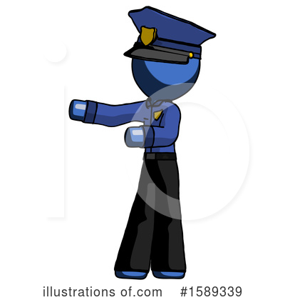 Royalty-Free (RF) Blue Design Mascot Clipart Illustration by Leo Blanchette - Stock Sample #1589339