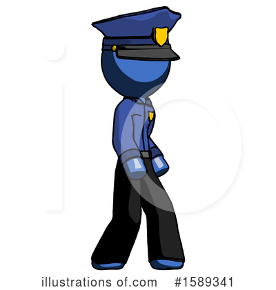 Royalty-Free (RF) Blue Design Mascot Clipart Illustration by Leo Blanchette - Stock Sample #1589341