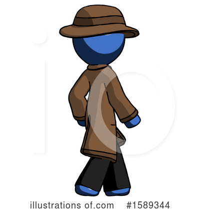 Royalty-Free (RF) Blue Design Mascot Clipart Illustration by Leo Blanchette - Stock Sample #1589344