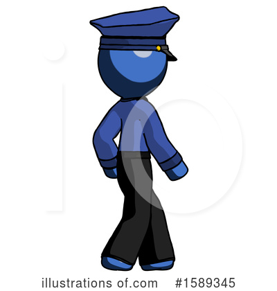 Royalty-Free (RF) Blue Design Mascot Clipart Illustration by Leo Blanchette - Stock Sample #1589345