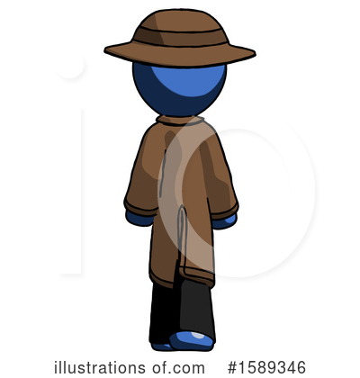 Royalty-Free (RF) Blue Design Mascot Clipart Illustration by Leo Blanchette - Stock Sample #1589346