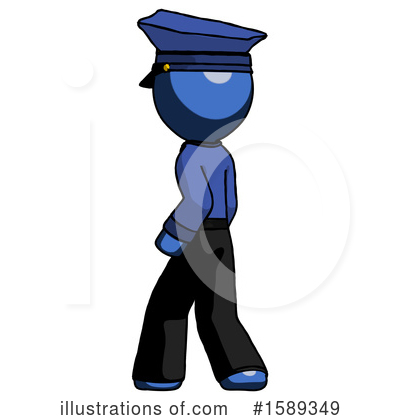Royalty-Free (RF) Blue Design Mascot Clipart Illustration by Leo Blanchette - Stock Sample #1589349