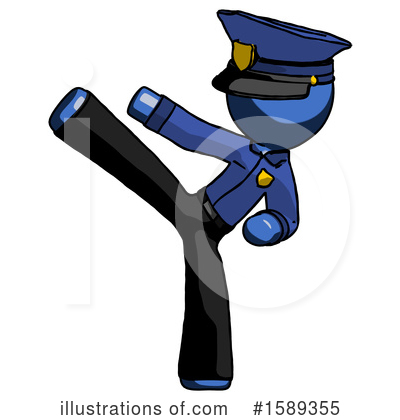 Royalty-Free (RF) Blue Design Mascot Clipart Illustration by Leo Blanchette - Stock Sample #1589355