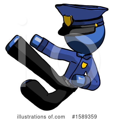 Royalty-Free (RF) Blue Design Mascot Clipart Illustration by Leo Blanchette - Stock Sample #1589359