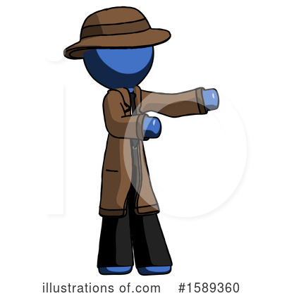 Royalty-Free (RF) Blue Design Mascot Clipart Illustration by Leo Blanchette - Stock Sample #1589360
