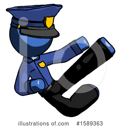 Royalty-Free (RF) Blue Design Mascot Clipart Illustration by Leo Blanchette - Stock Sample #1589363