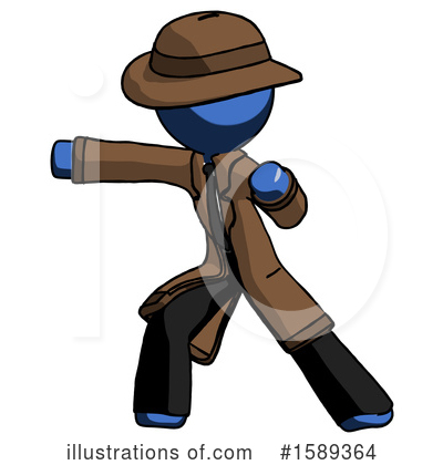 Royalty-Free (RF) Blue Design Mascot Clipart Illustration by Leo Blanchette - Stock Sample #1589364