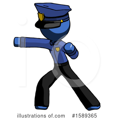 Royalty-Free (RF) Blue Design Mascot Clipart Illustration by Leo Blanchette - Stock Sample #1589365