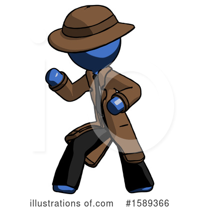 Royalty-Free (RF) Blue Design Mascot Clipart Illustration by Leo Blanchette - Stock Sample #1589366