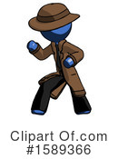 Blue Design Mascot Clipart #1589366 by Leo Blanchette
