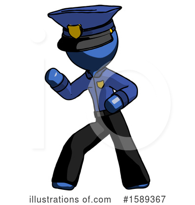 Royalty-Free (RF) Blue Design Mascot Clipart Illustration by Leo Blanchette - Stock Sample #1589367