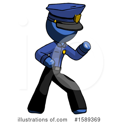 Royalty-Free (RF) Blue Design Mascot Clipart Illustration by Leo Blanchette - Stock Sample #1589369