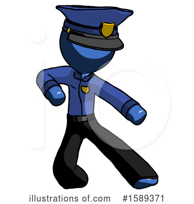 Royalty-Free (RF) Blue Design Mascot Clipart Illustration by Leo Blanchette - Stock Sample #1589371