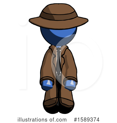 Royalty-Free (RF) Blue Design Mascot Clipart Illustration by Leo Blanchette - Stock Sample #1589374