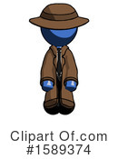 Blue Design Mascot Clipart #1589374 by Leo Blanchette