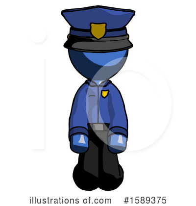 Royalty-Free (RF) Blue Design Mascot Clipart Illustration by Leo Blanchette - Stock Sample #1589375