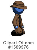 Blue Design Mascot Clipart #1589376 by Leo Blanchette