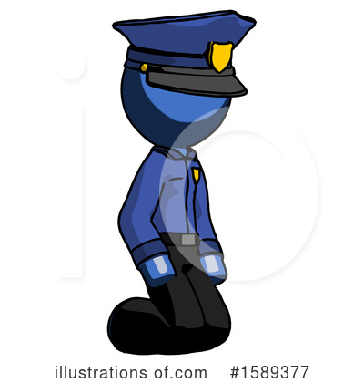 Royalty-Free (RF) Blue Design Mascot Clipart Illustration by Leo Blanchette - Stock Sample #1589377