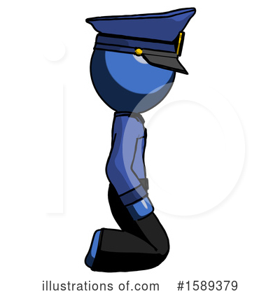 Royalty-Free (RF) Blue Design Mascot Clipart Illustration by Leo Blanchette - Stock Sample #1589379