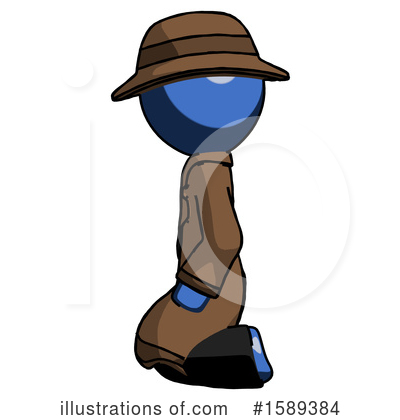 Royalty-Free (RF) Blue Design Mascot Clipart Illustration by Leo Blanchette - Stock Sample #1589384