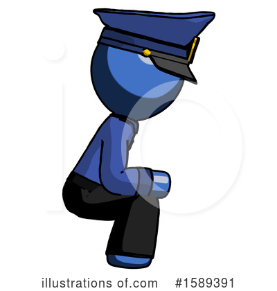 Royalty-Free (RF) Blue Design Mascot Clipart Illustration by Leo Blanchette - Stock Sample #1589391