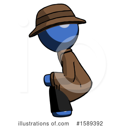 Royalty-Free (RF) Blue Design Mascot Clipart Illustration by Leo Blanchette - Stock Sample #1589392