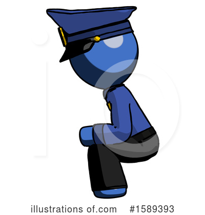 Royalty-Free (RF) Blue Design Mascot Clipart Illustration by Leo Blanchette - Stock Sample #1589393