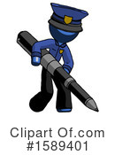 Blue Design Mascot Clipart #1589401 by Leo Blanchette