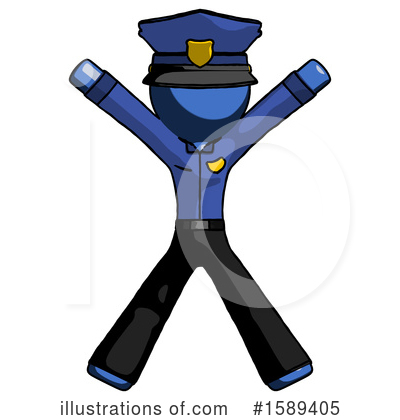 Royalty-Free (RF) Blue Design Mascot Clipart Illustration by Leo Blanchette - Stock Sample #1589405