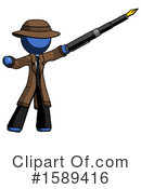 Blue Design Mascot Clipart #1589416 by Leo Blanchette