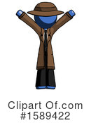 Blue Design Mascot Clipart #1589422 by Leo Blanchette
