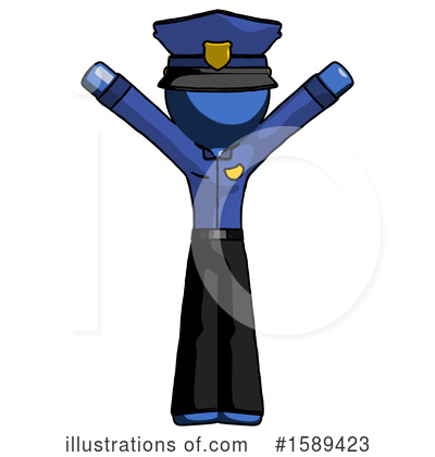 Royalty-Free (RF) Blue Design Mascot Clipart Illustration by Leo Blanchette - Stock Sample #1589423