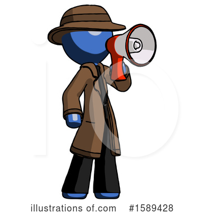 Royalty-Free (RF) Blue Design Mascot Clipart Illustration by Leo Blanchette - Stock Sample #1589428