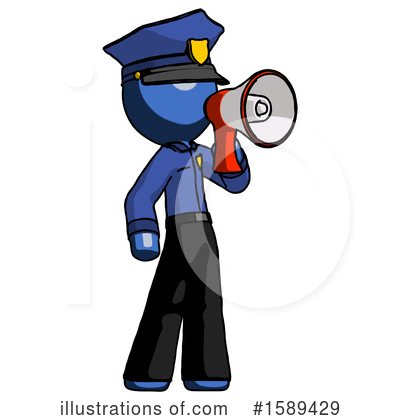 Royalty-Free (RF) Blue Design Mascot Clipart Illustration by Leo Blanchette - Stock Sample #1589429