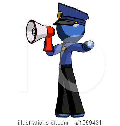 Royalty-Free (RF) Blue Design Mascot Clipart Illustration by Leo Blanchette - Stock Sample #1589431