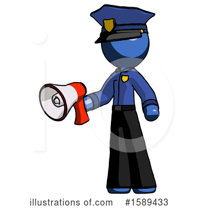 Royalty-Free (RF) Blue Design Mascot Clipart Illustration by Leo Blanchette - Stock Sample #1589433