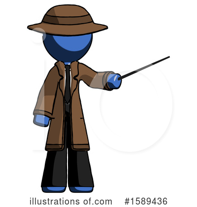 Royalty-Free (RF) Blue Design Mascot Clipart Illustration by Leo Blanchette - Stock Sample #1589436