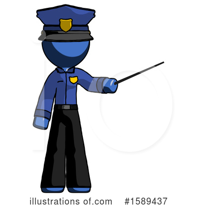 Royalty-Free (RF) Blue Design Mascot Clipart Illustration by Leo Blanchette - Stock Sample #1589437